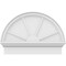 Ekena Millwork Half Round 4 Spoke Architectural Grade PVC Combination Pediment, 28"W x 20-3/4"H x 2-3/4"P PEDPC028X210HRO04 - alternate 5